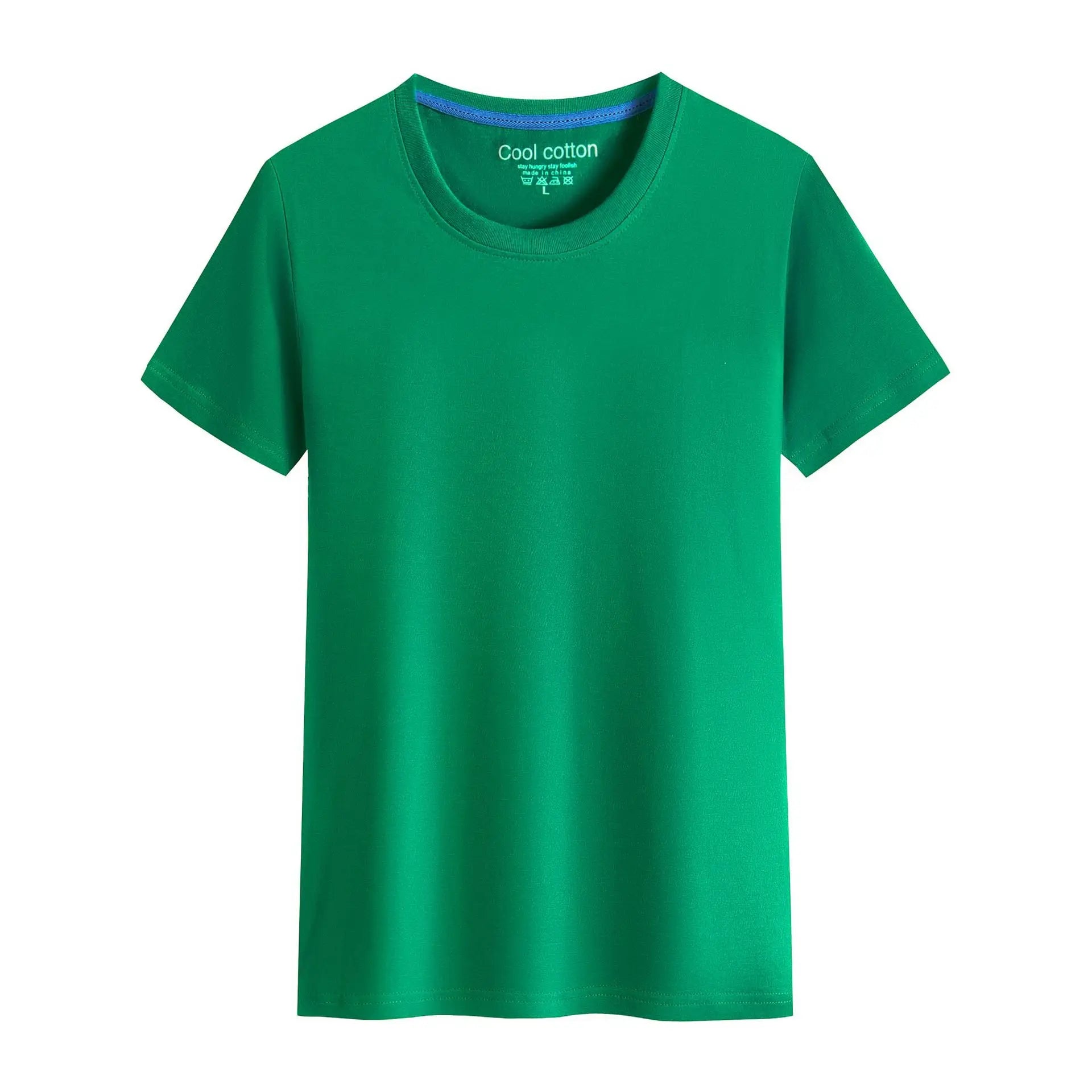 Camiseta de Hombre 2026, Nueva, 100% Algodón, Color Puro, Cuello Redondo, Manga Corta, para Hombre