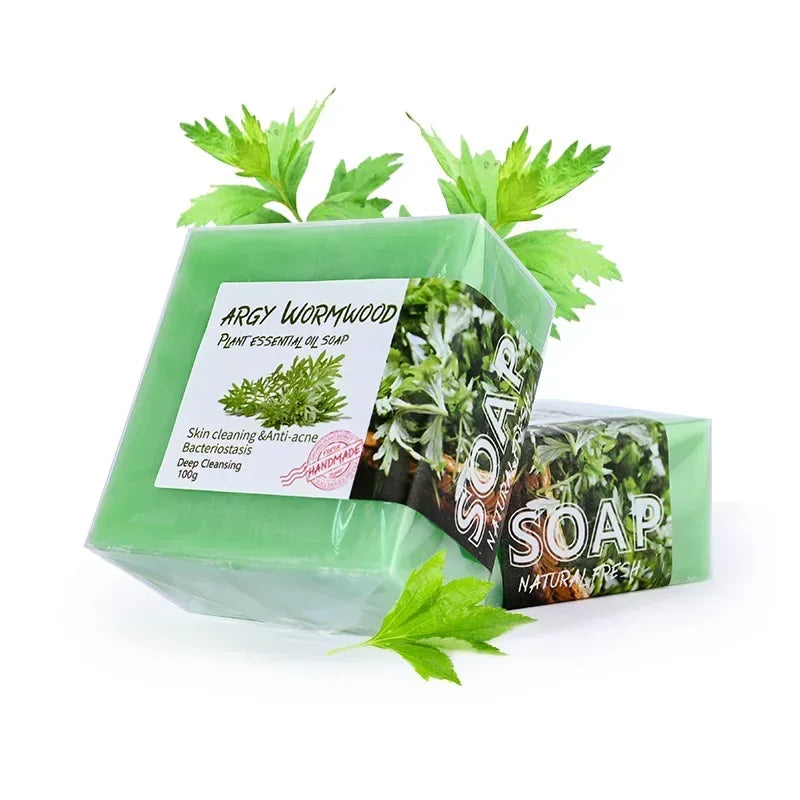Jabón de cúrcuma de 100g con leche de cabra y proteínas de seda, jabón de Aloe, jengibre, sal marina Natural, aceite esencial, jabón de limón