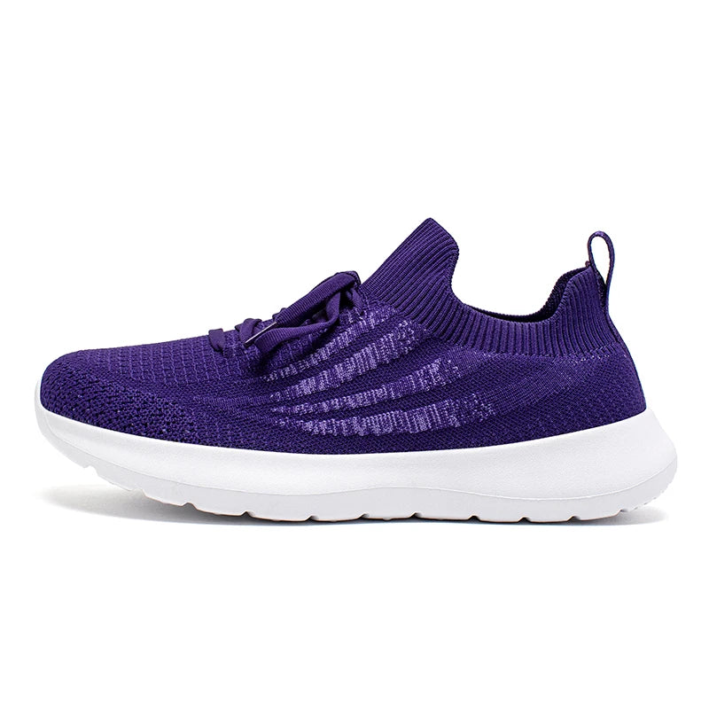 HOBIBEAR Zapatillas de deporte unisex para correr, zapatos para caminar transpirables de malla con punta ancha, zapatillas de senderismo con cordones antideslizantes