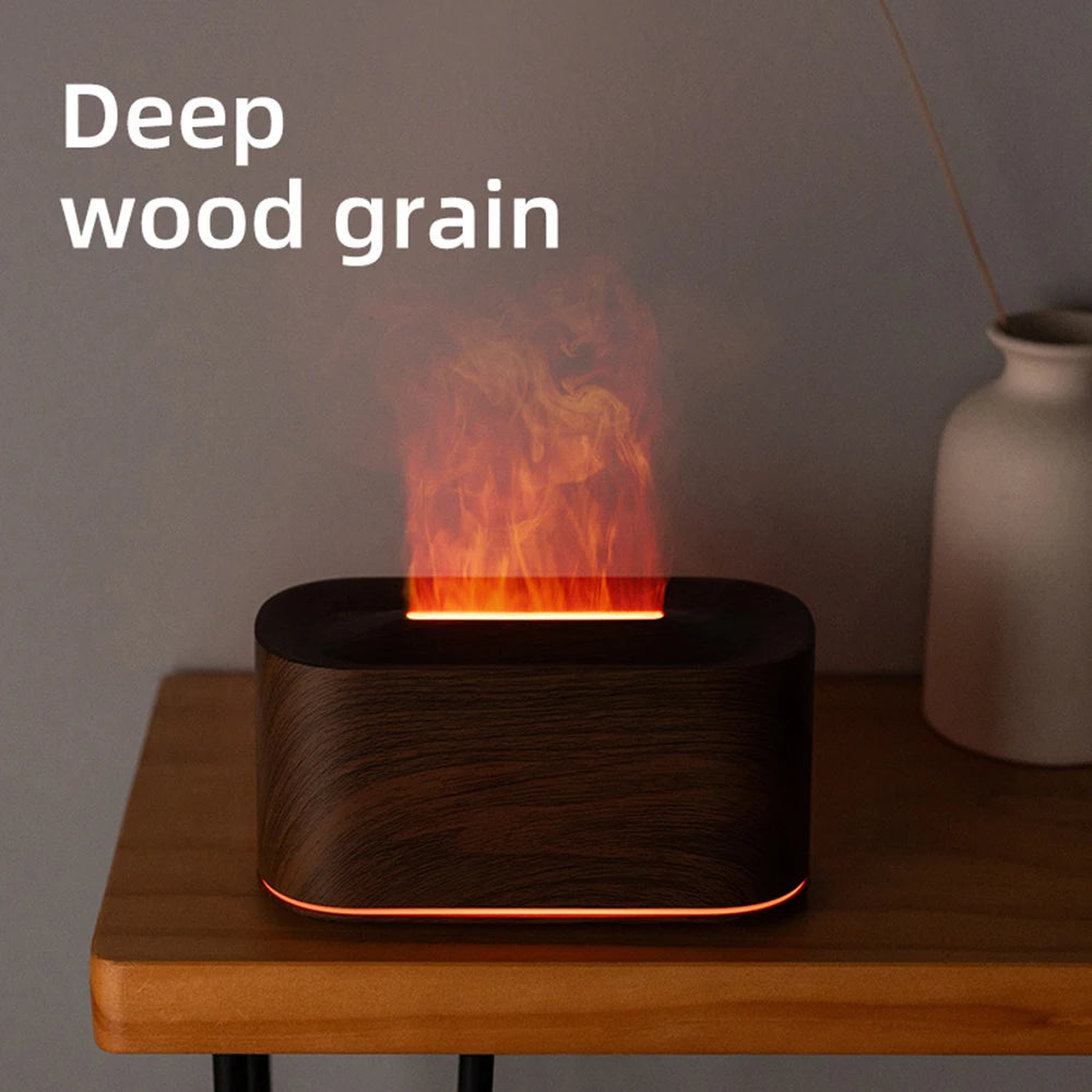 Difusor de aceites esenciales, humidificador de fuego de vapor de agua colorido con llama para sala de máquinas de terapia de aroma de aromaterapia, difusor de llama