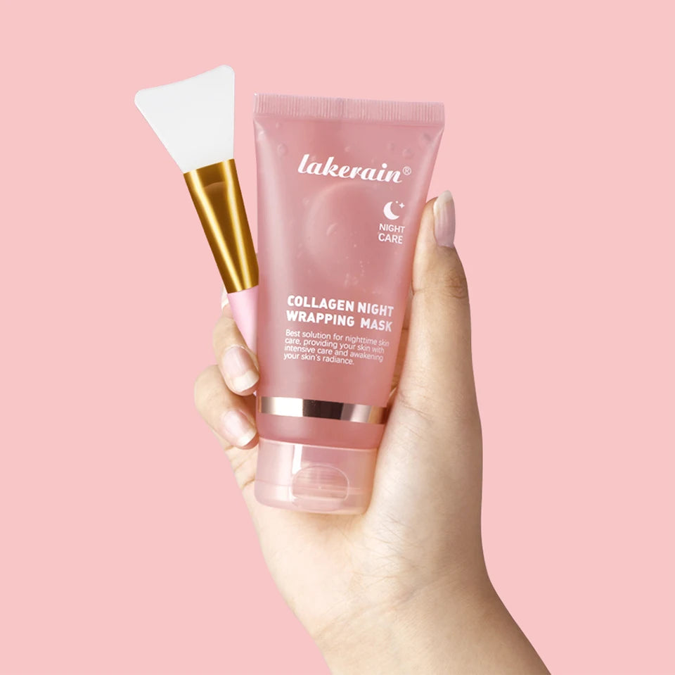Mascarilla Facial Nocturna de Colágeno, Exfoliante, Hidratante, Reduce las Líneas Finas, la Sequedad, Hidratación, Iluminadora, Cuidado de la Piel Coreano