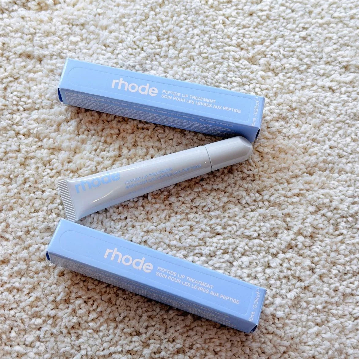 Rhodeskin Spring Lip Gloss Bálsamo Labial Suavizante para Líneas de Expresión, Nutritivo de Larga Duración, Maquillaje de Cuidado Diario para Mujer, Hidratante, Colorete para Chicas