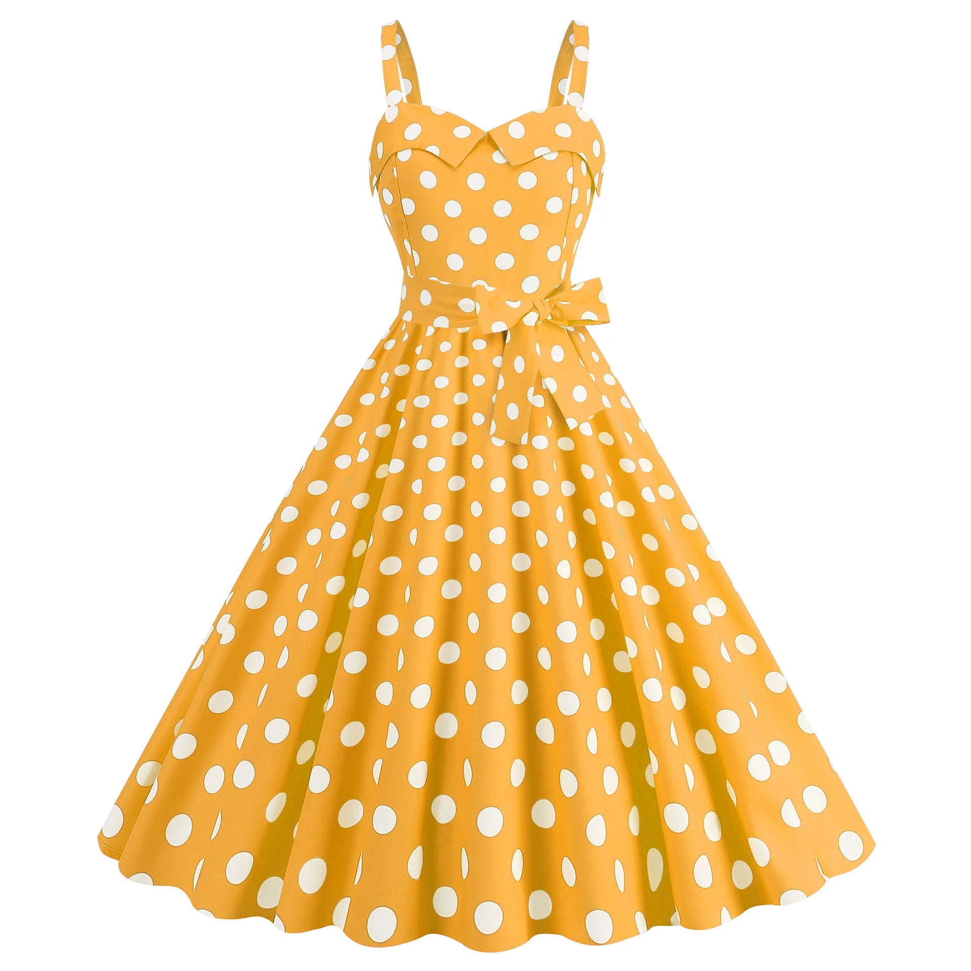 Elegante Vestido de Mujer con Estampado de Puntos, Estilo Hepburn de los Años 50 y 60, Vestido Vintage Sexy con Cuello Halter, Estilo Rockabilly Retro para Fiesta u Oficina, Vestido Pinup 2026