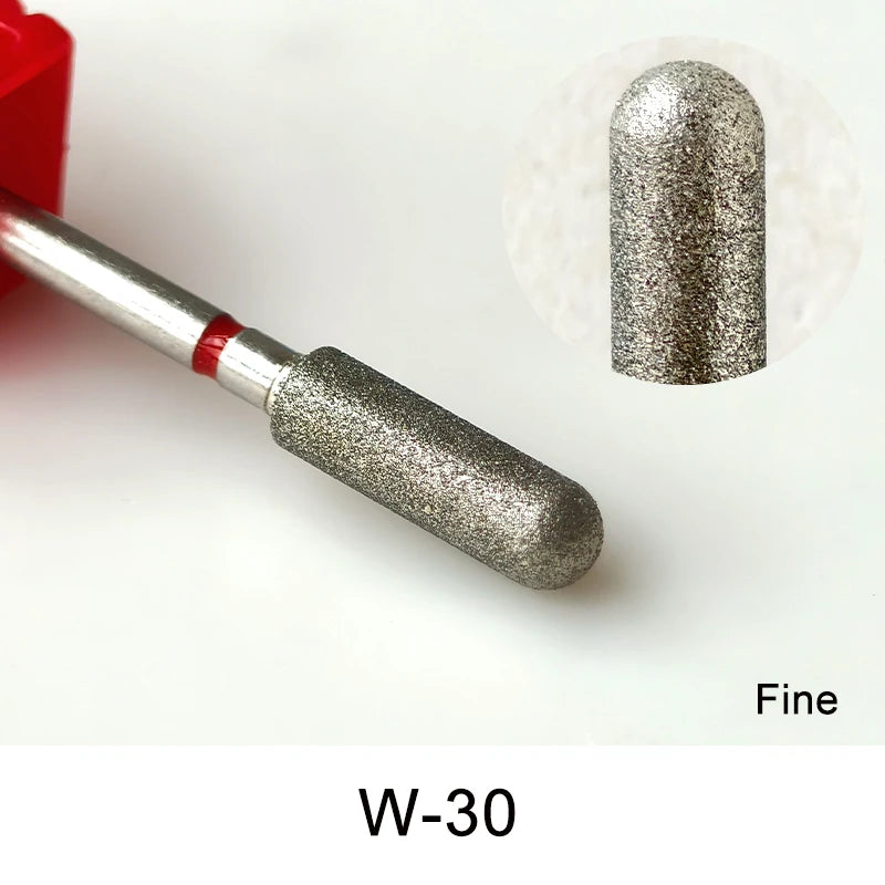 Brocas de cerámica para uñas de diamante, fresa para manicura, limas rotativas para cutículas izquierda y derecha, herramientas de accesorios para uñas DIY