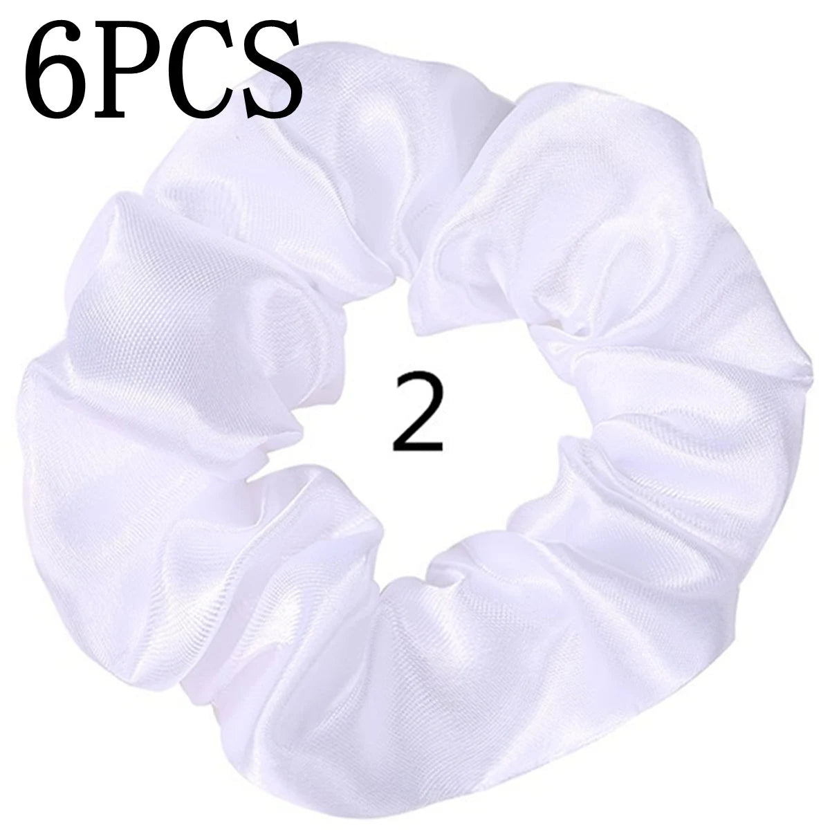 6 unids/lote, bandas para el pelo, lazos, cuerdas, soporte para cola de caballo para mujeres o niñas, accesorios, tocados de satén, Color sólido 100