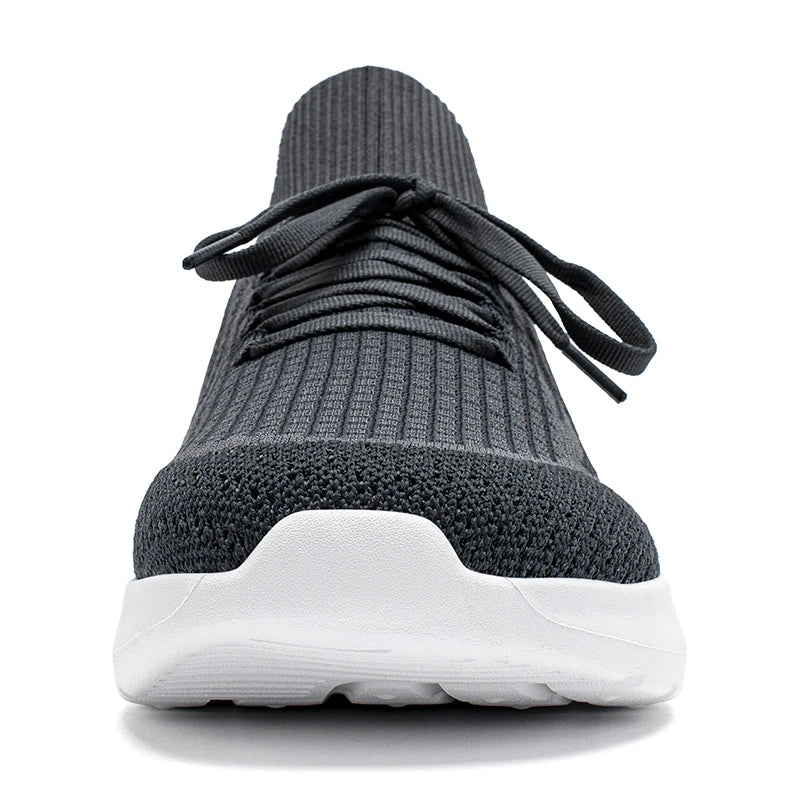 HOBIBEAR Zapatillas de deporte unisex para correr, zapatos para caminar transpirables de malla con punta ancha, zapatillas de senderismo con cordones antideslizantes