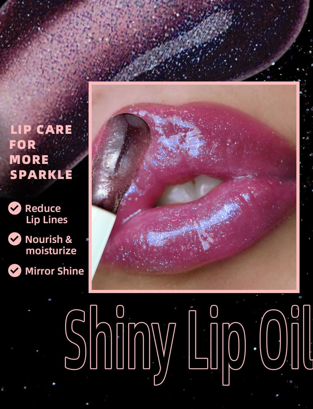 Brillo Labial QIBEST con Efecto Espejo, Hidratante, Cambia de Color, Bálsamo Labial Brillante, Voluminizador, Tinte Labial Diamante de Larga Duración