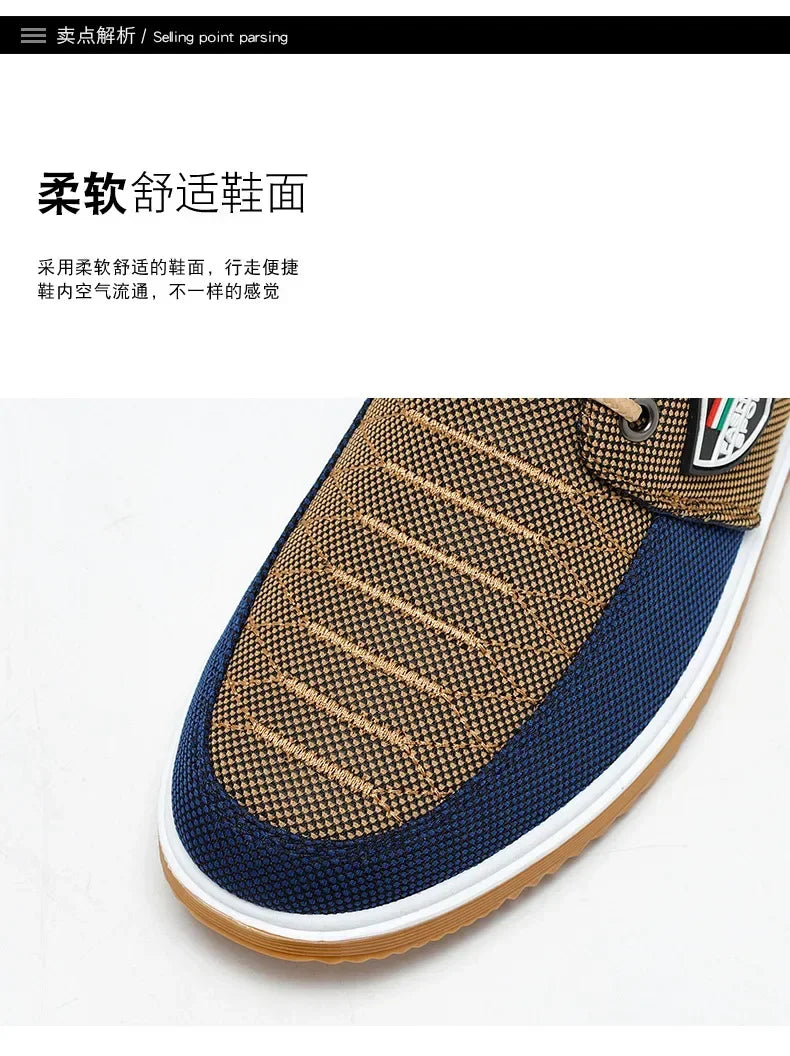 Zapatos de lona informales para hombre, Zapatos de conducción de suela blanda a la moda, Zapatos de diseñador para hombre, zapatillas cómodas de talla grande, 2024