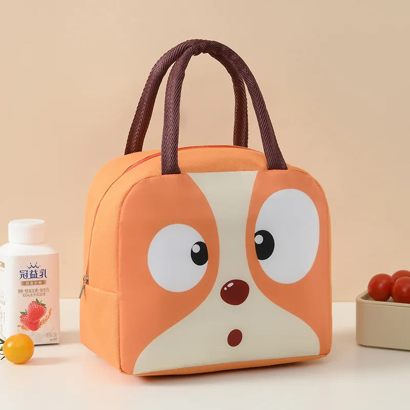 Bolsas de almuerzo térmicas de animales de dibujos animados para niños con envío gratis, bolsas aislantes de almacenamiento para niños y niñas, fiambrera Banto