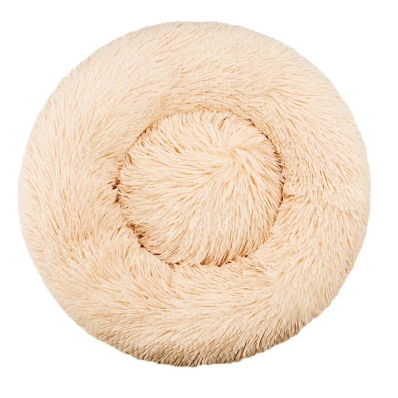 Cama redonda para perros, cama cálida de invierno para gatos, cesta de felpa para perros, cama lavable para mascotas, sofá para perros pequeños, medianos y grandes