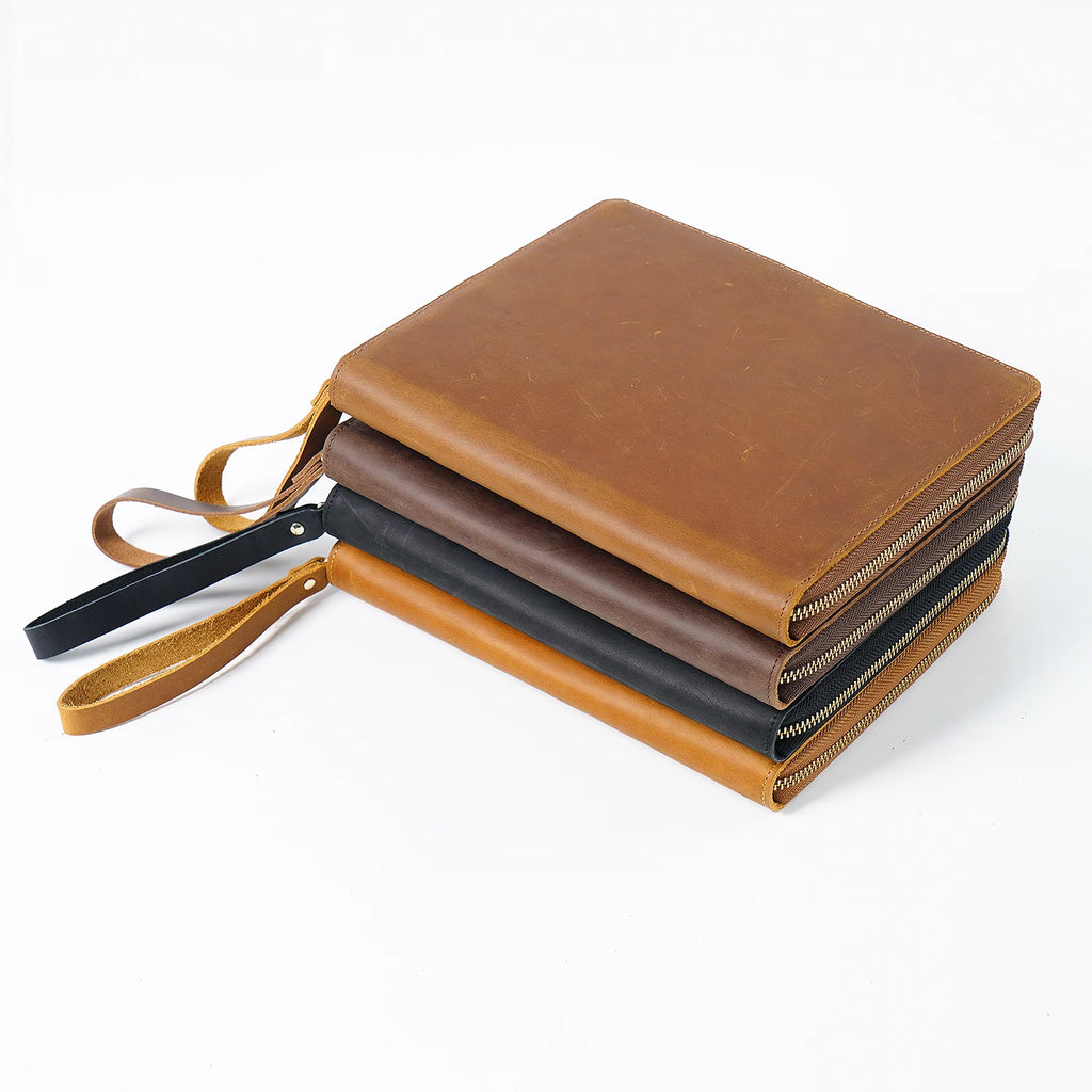 Cuaderno A5 de cuero con cremallera para Hobonichi Cousin Leuchtturm 1917, cuaderno de lujo con cremallera, organizador, cubierta de planificador