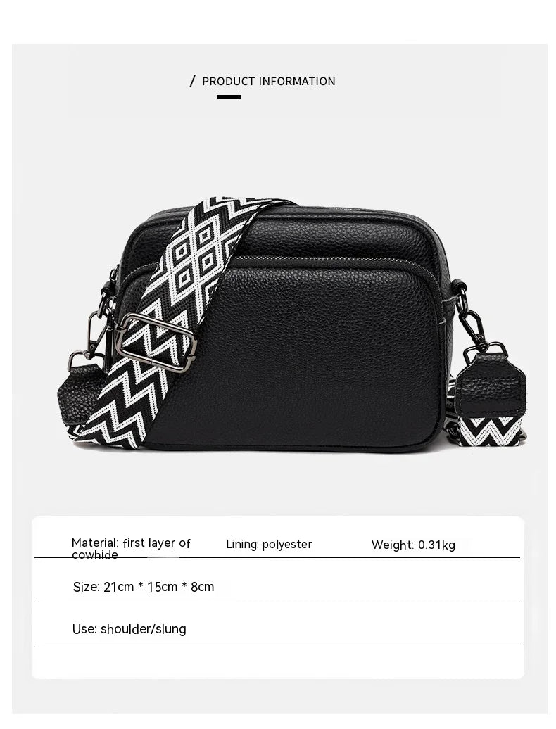 Bolso cruzado para mujer, diseño de moda espacial múltiple, gran capacidad, Material PU, bolso de hombro ligero
