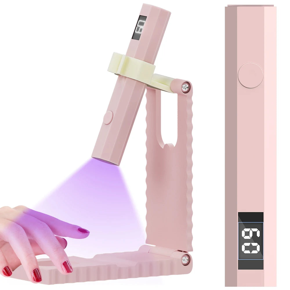 Lámpara UV LED para Uñas con Base Ajustable y Indicador LED, Secador de Uñas Profesional para Curado Rápido y Uñas de Gel