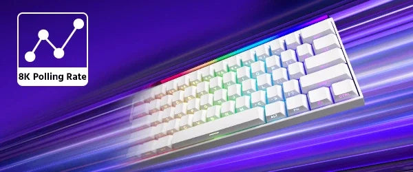 Teclado Veekos Shine60 60% AGRB con Lightbox rt0.01 mm interruptor magnético 8K tipo C con cable e-sports Gaming Teclado mecánico