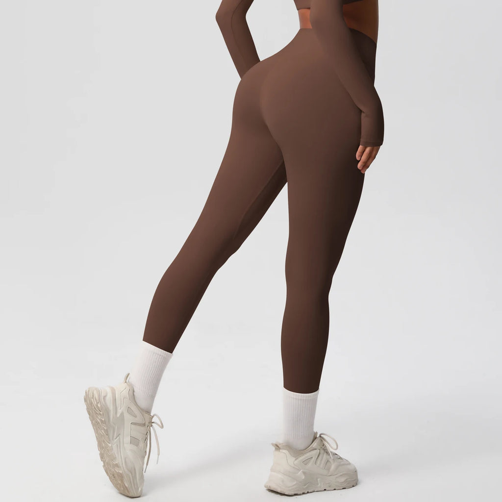 Mallas de Yoga de cintura alta para mujer, mallas con sensación desnuda, Fitness, correr, pantalones de Yoga, mallas ajustadas de gimnasio energético, mallas de entrenamiento informales