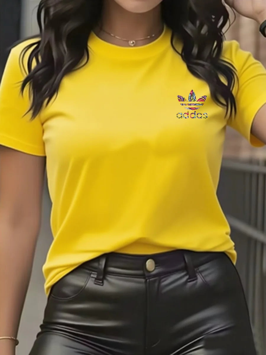 Camiseta de marca a la moda con súper descuento para hombre y mujer, Camiseta de manga corta de algodón puro, ajustada, con cuello redondo, transpirable