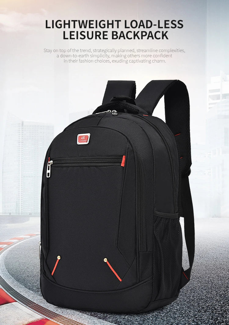Mochila de Estilo Moderno para Hombre, Mochila Casual de Gran Capacidad, Bolsa de Viaje Multifuncional para Computadora, Mochila Escolar Mediana a Grande