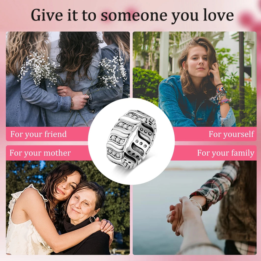 Anillo de plata 925 con diseño Original de luciérnaga y amor infinito, anillos de dedo de circón para mujer, regalo de joyería de boda de alta calidad