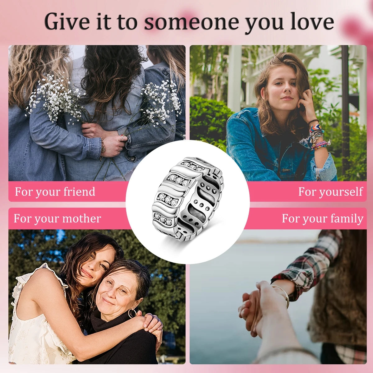 Anillo de plata 925 con diseño Original de luciérnaga y amor infinito, anillos de dedo de circón para mujer, regalo de joyería de boda de alta calidad
