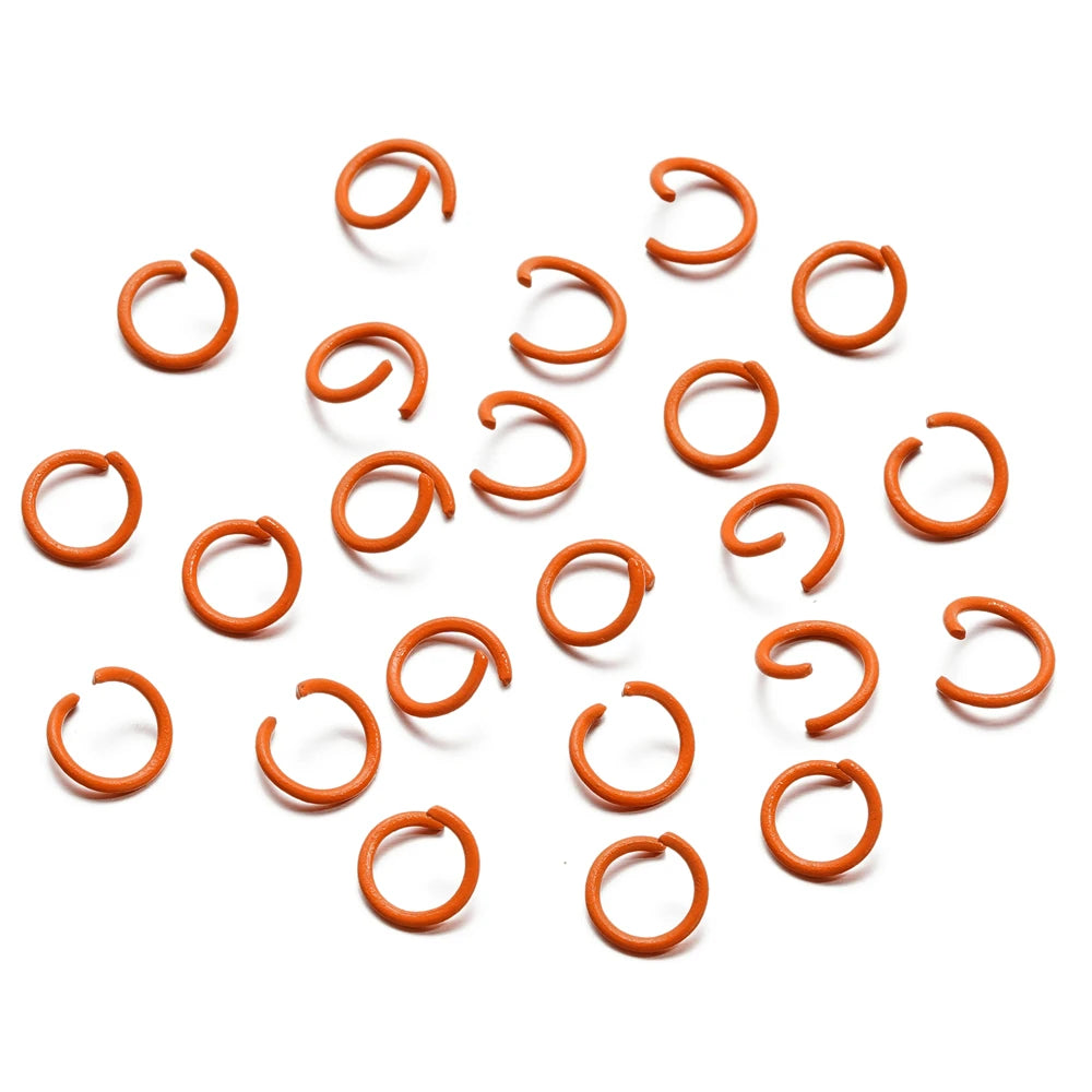100 unids/lote 1,2x10mm anillos abiertos coloridos conector de anillo de salto dividido para hacer joyería Diy accesorios suministros