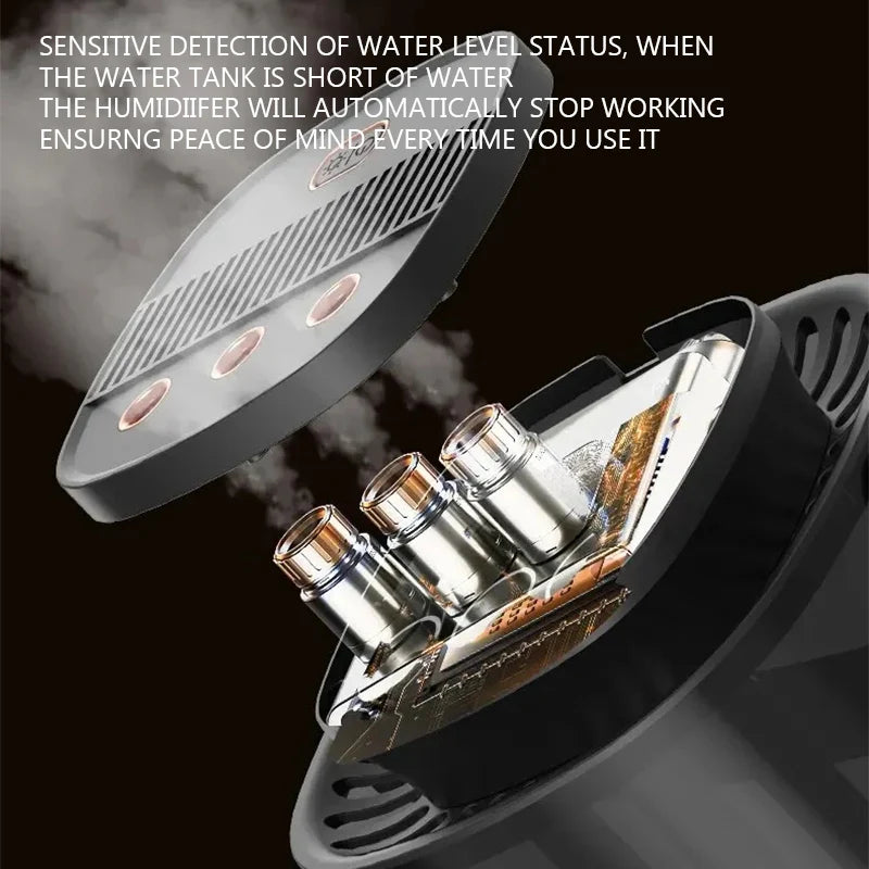 Humidificador de aire de 3L, difusor de Aroma pequeño portátil, 3 puertos de pulverización, humidificador usb de gran capacidad, máquina de niebla de aceite esencial para el hogar
