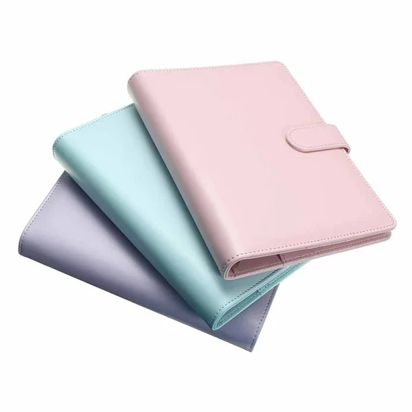 Nueva Carpeta de Anillas Vintage Recargable, Funda para Bloc de Notas, Carpeta de Cuero, Suministros de Oficina