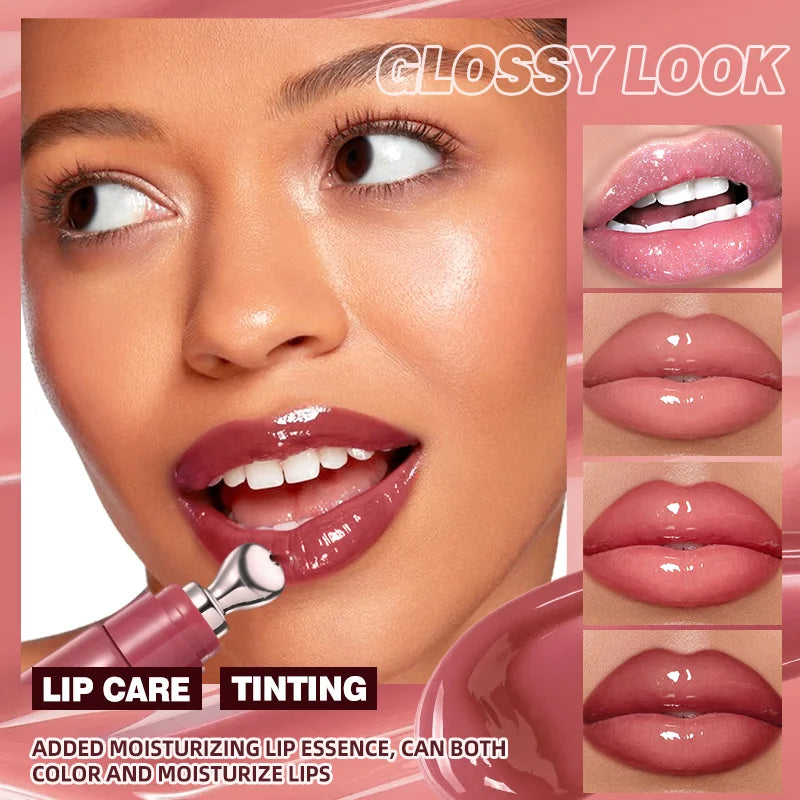 Loción labial hidratante, esencia, brillo labial hidratante y hidratante para mujer, brillo de labios Natural, brillo de labios hidratante