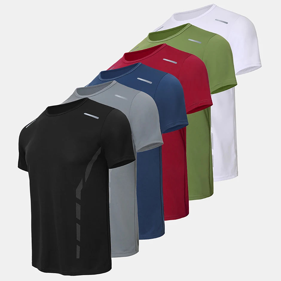 1/4 Uds. Camiseta deportiva de secado rápido de verano para hombre, camiseta holgada y cómoda de manga corta estampada a la moda para adolescentes, camiseta Joker para correr y Fitness