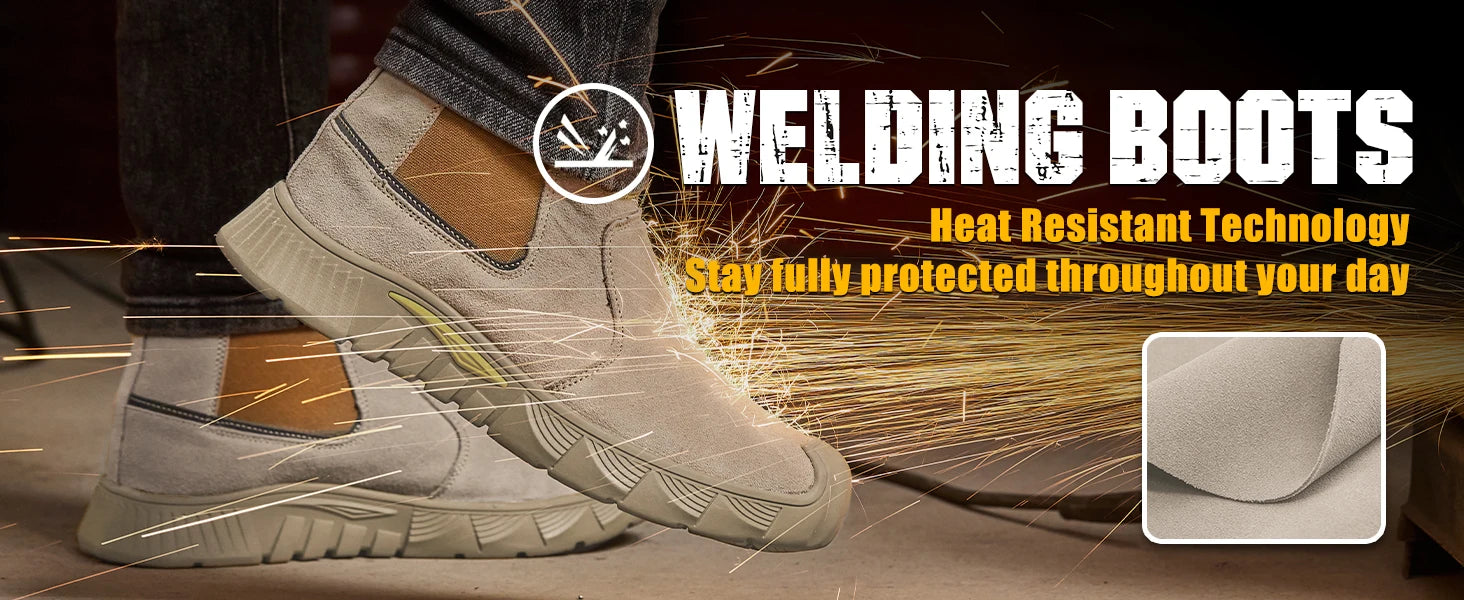 Zapatos de seguridad con punta de acero para hombres y mujeres, zapatos de trabajo antideslizantes, zapatillas de deporte, zapatos de trabajo protectores para exteriores, botas de seguridad para exteriores para hombres