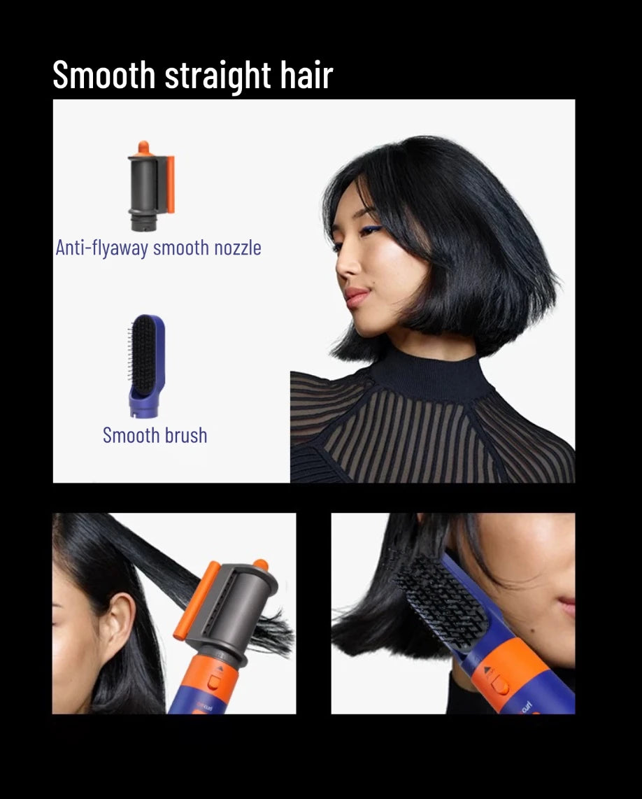 Estilizador de cabello 6 en 1, nuevo secador de pelo liso para cabello, estilizador de cabello 6 en 1 con barril rizado, cepillo de aire caliente, herramienta de estilismo MultiStyler