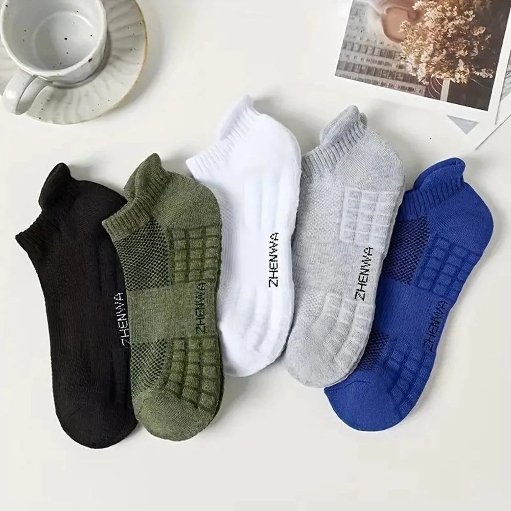 5/10/20/30 pares de calcetines tobilleros para hombre, calcetines invisibles transpirables con letras a la moda, estilo deportivo, a prueba de olores, absorbentes del sudor