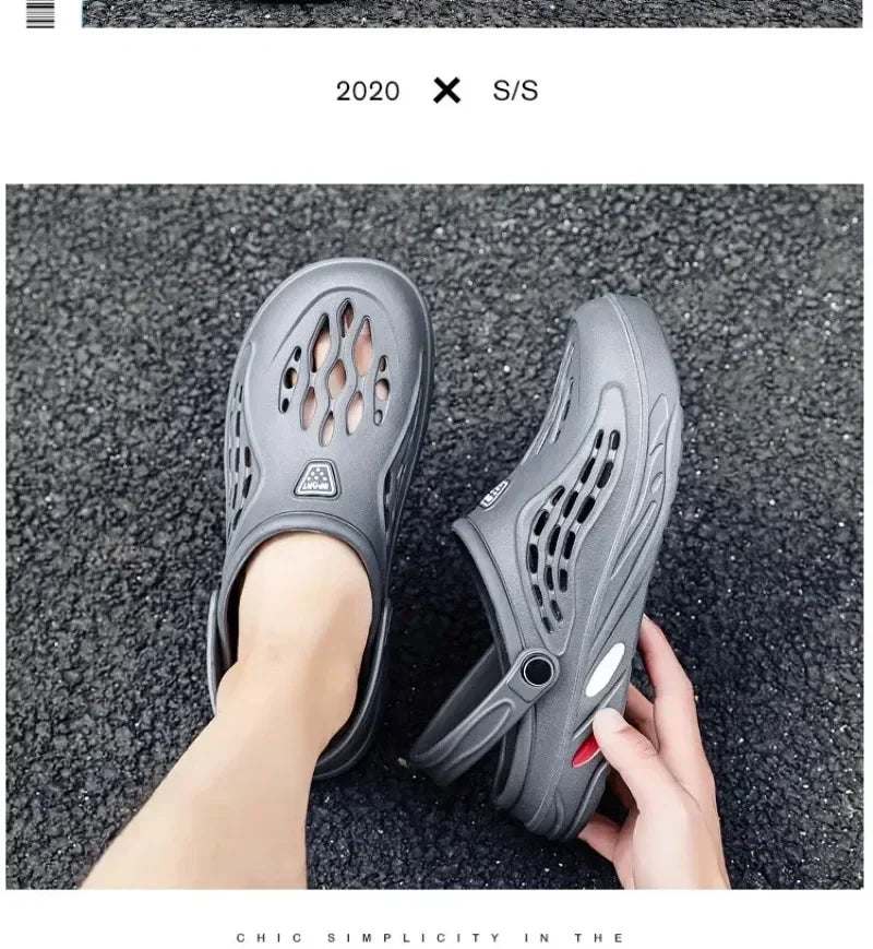 Sandalias al aire libre para hombres y mujeres Zuecos de verano Zapatillas EVA Tallas grandes 47 48 49 Zapatos de jardín para hombres Sandalias de playa Zuecos transpirables