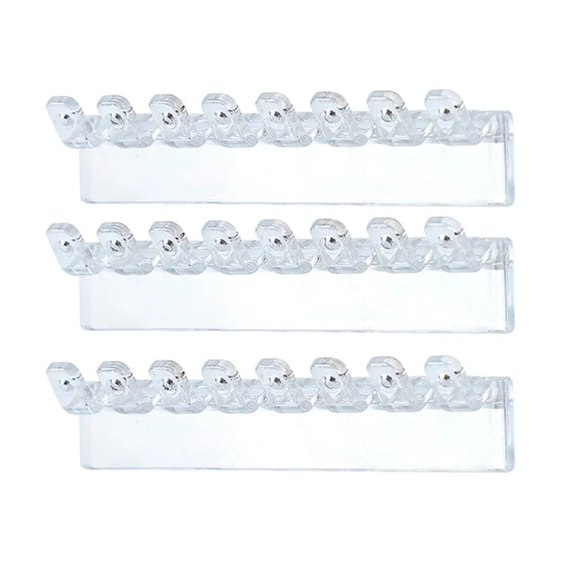 Organizadores de collares transparentes, colgantes, soporte de plástico para pendientes y collares, organizadores de pared para pulseras, anillos y pendientes H8WF
