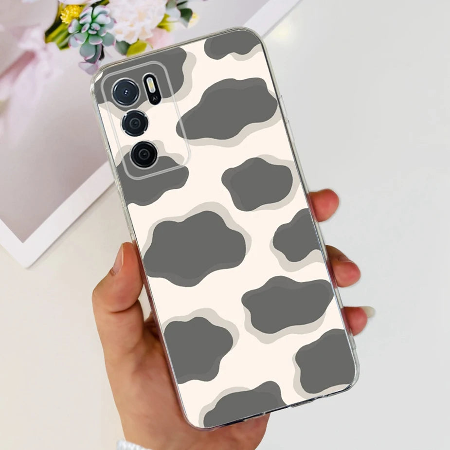 Para Oppo A16 A16s funda elegante pintada contraportada suave funda de teléfono delgada para Oppo A16s OppoA16 s CPH2269 Coque Fundas carcasa de parachoques