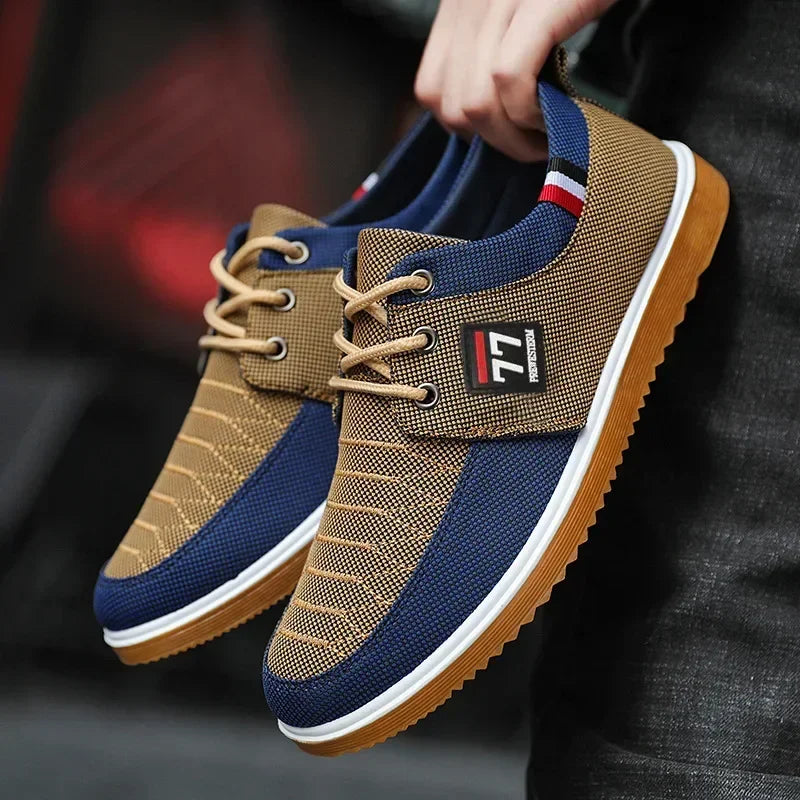 Zapatos de lona informales para hombre, Zapatos de conducción de suela blanda a la moda, Zapatos de diseñador para hombre, zapatillas cómodas de talla grande, 2024