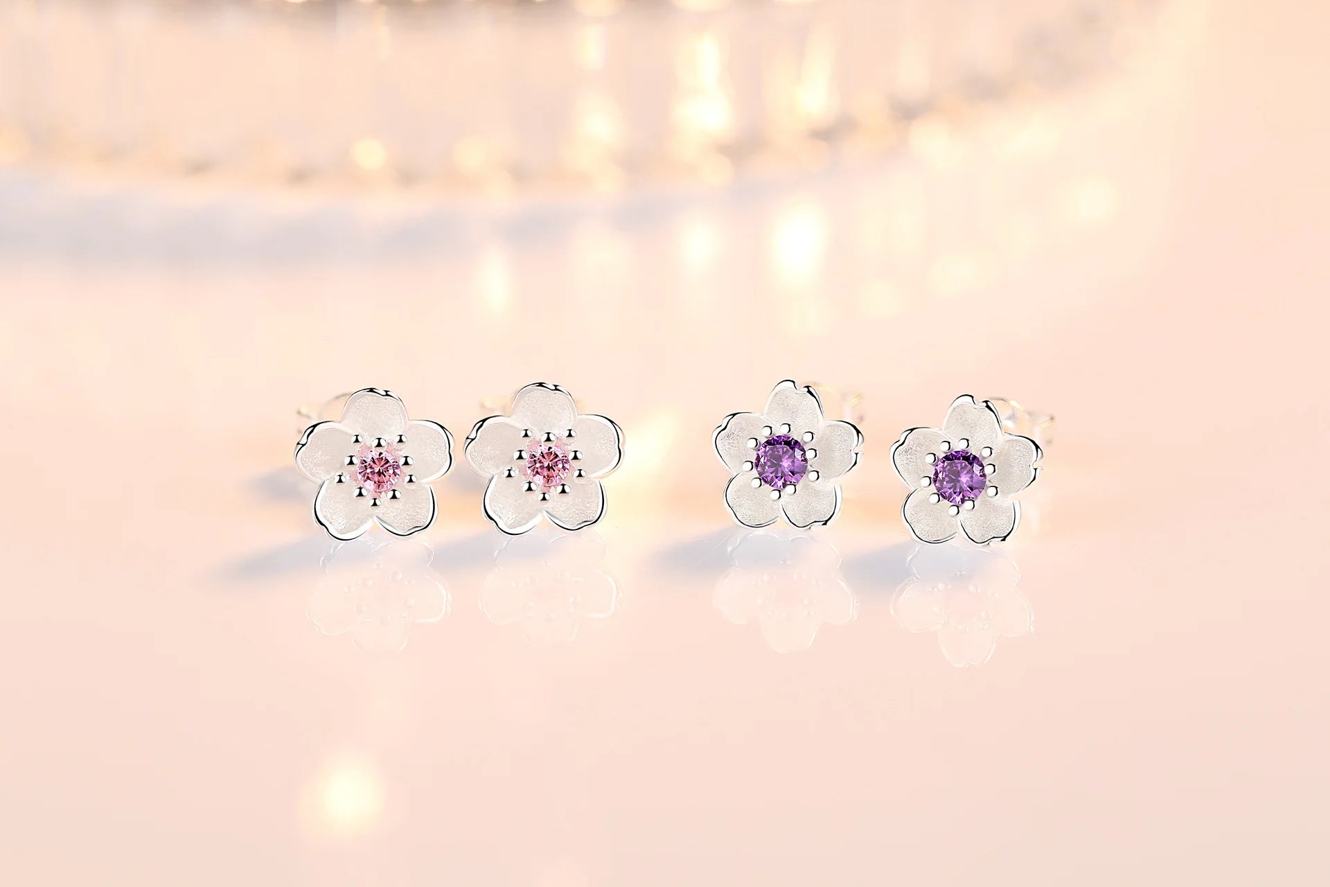 Pendientes pequeños de Plata de Ley 925 con circonita rosa y púrpura para mujer, accesorios de joyería de lujo elegantes para boda, venta al por mayor