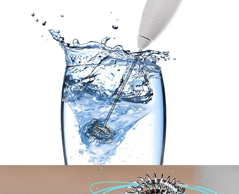 Artículos de cocina 2 en 1, batidor de huevos eléctrico con carga USB, Mini licuadora, accesorios de cocina, mezclador, utensilios para el hogar, barra de doble cabezal