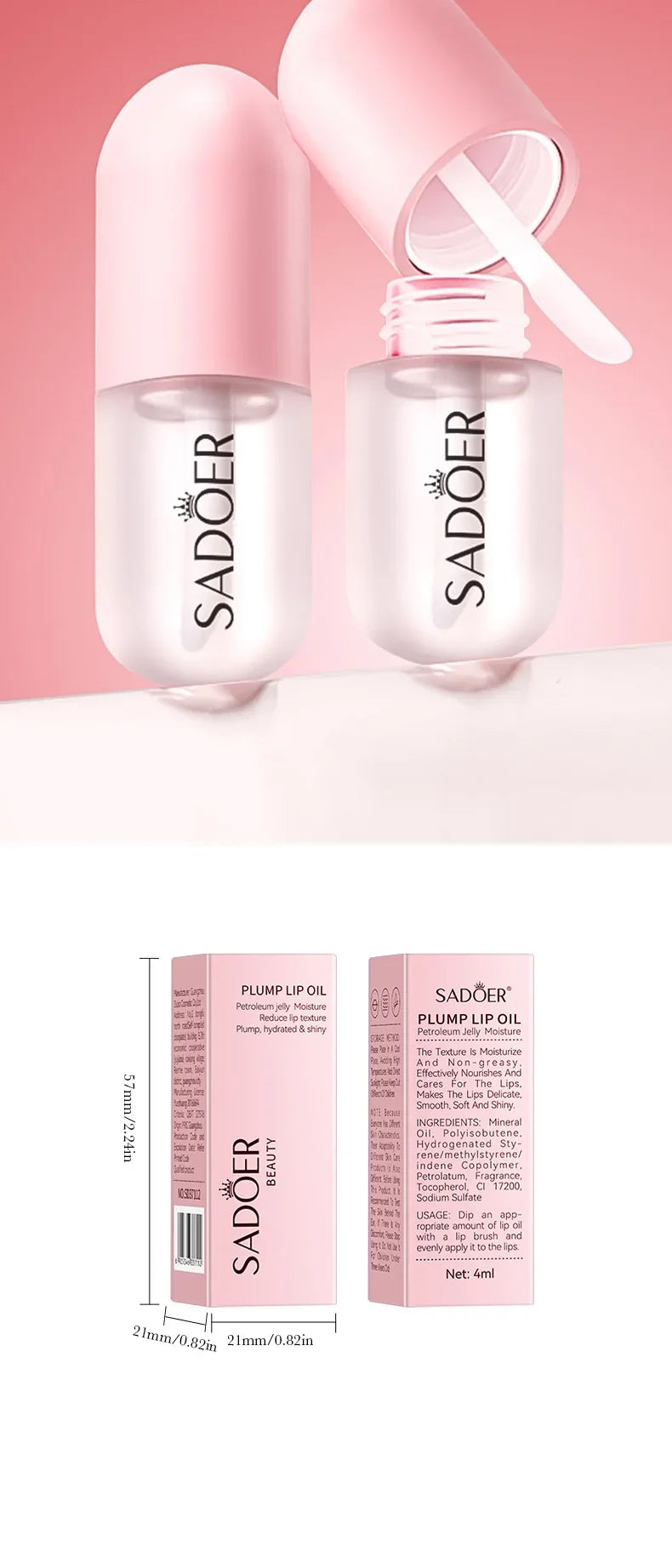 Aceite esencial para rellenar los labios, cuidado de los labios Sexy instantáneo, nutritivo, antiarrugas, hidratante, brillo de labios carpante definitivo, suero, cosméticos