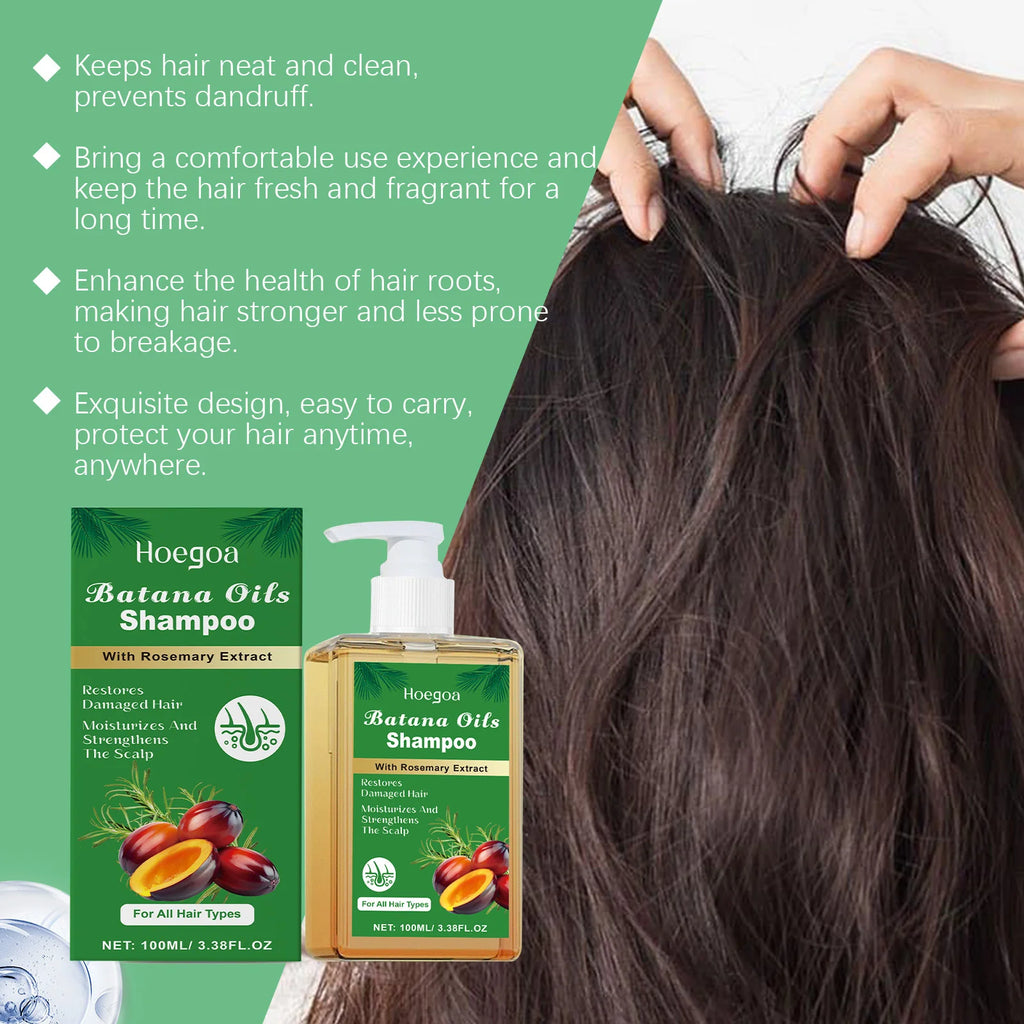 Champú Batana puro para fortalecer el cabello, crema hidratante para restaurar el cabello dañado y frágil, antipérdida, mejora la caspa, cuidado del Control del aceite del cuero cabelludo