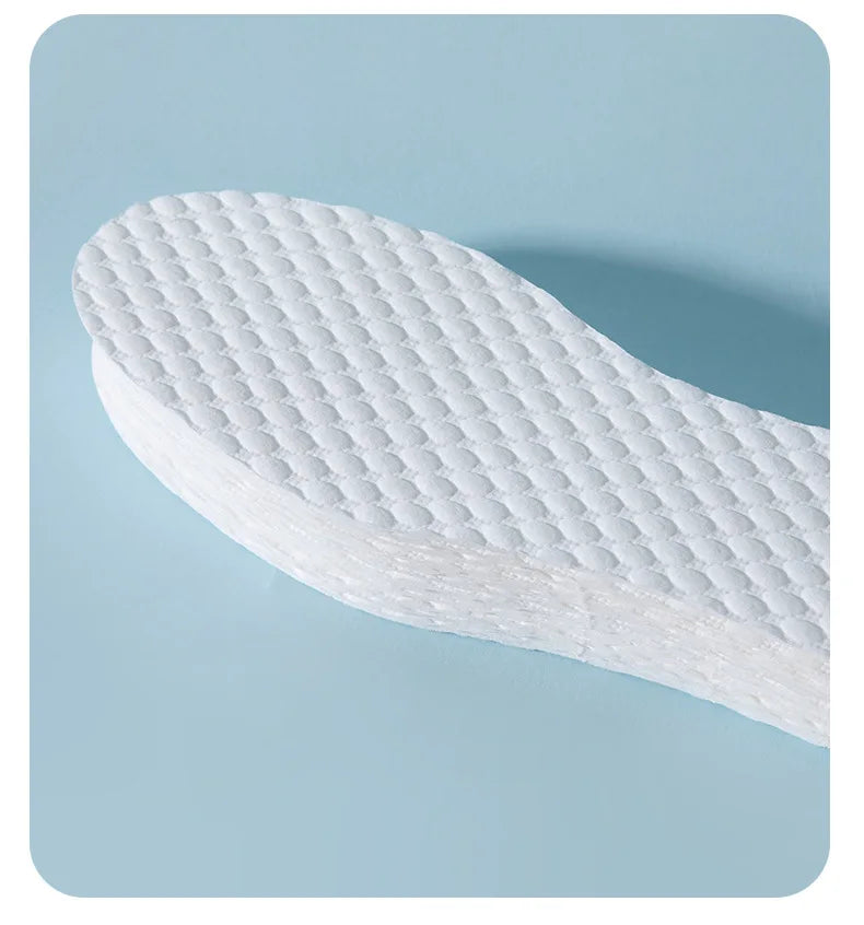 Nuevo 1/5/10 par/juegos plantillas desechables plantillas de pulpa de madera natural hombres y mujeres fino transpirable sudor suave cómodo almohadilla de zapato