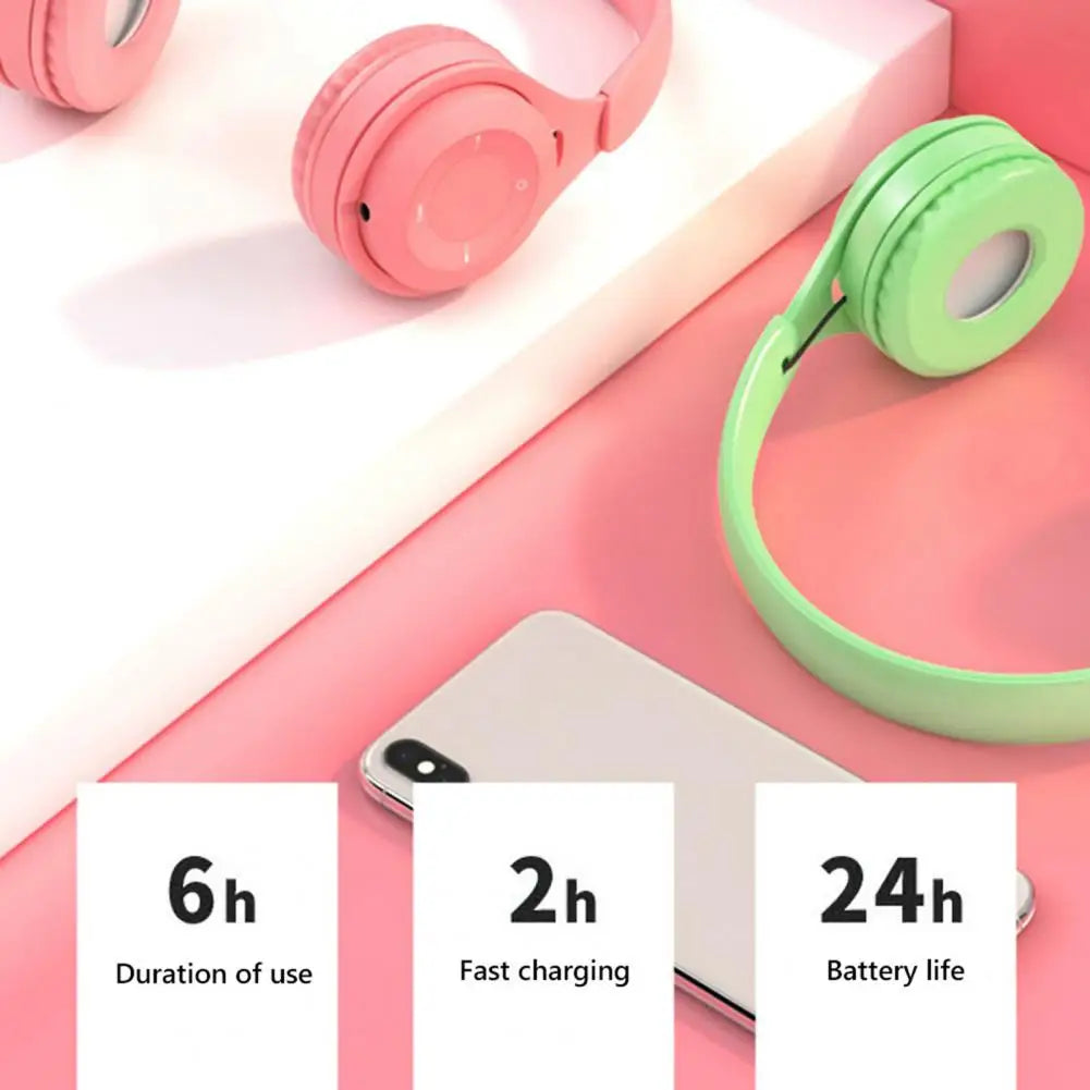 Y08 Auriculares inalámbricos Bluetooth Macaron auriculares estéreo con diadema para juegos con micrófono Gamer Girl regalo para tableta móvil