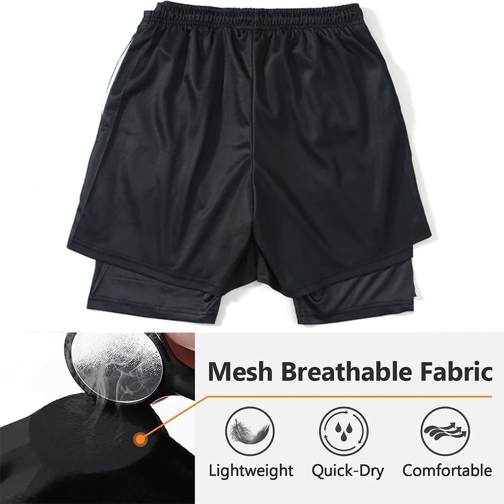 Conjunto de compresión con estampado 3D de Anime para hombre, Top de gimnasio de manga corta + pantalones cortos de entrenamiento, conjunto de protección contra sarpullidos transpirable de secado rápido
