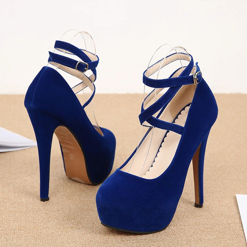 Novedad de verano, moda europea americana, tacones altos con correa en el tobillo para mujer, zapatos de vestir para fiesta y discoteca, cómodos y elegantes