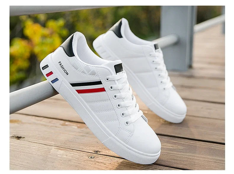 Zapatillas Casuales para Hombre 2026, Nuevas Zapatillas Blancas con Cordones a la Moda, Zapatos Deportivos Cómodos para Estudiantes, Tallas Grandes, Zapatillas Vulcanizadas