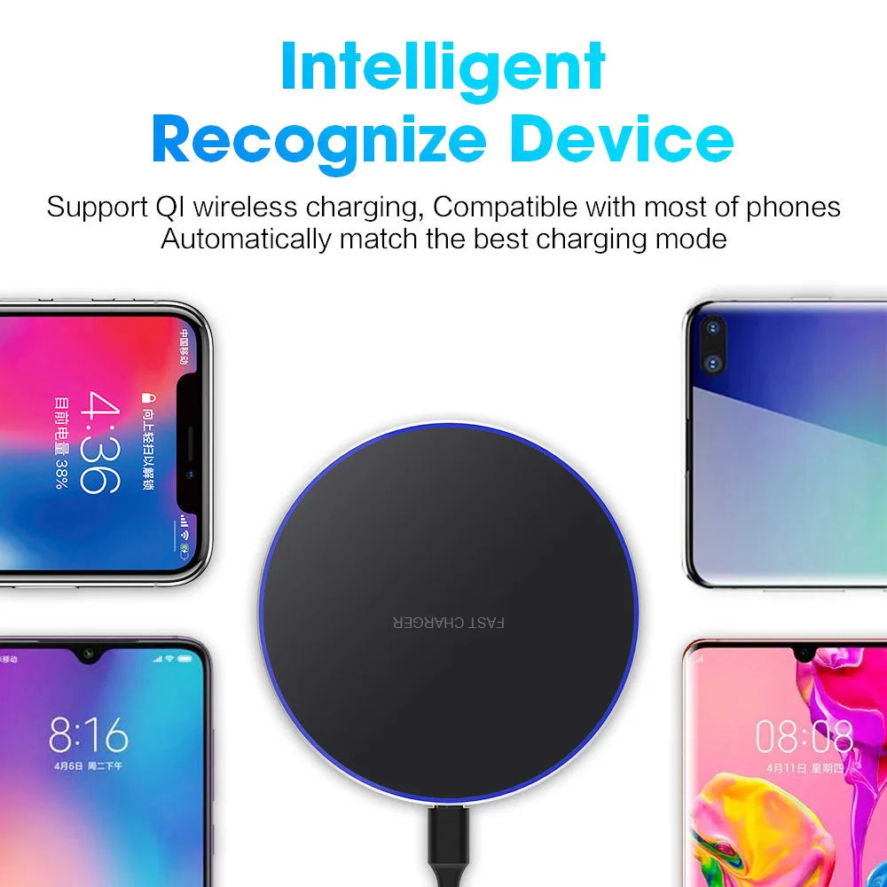 Cargador inalámbrico rápido de 100W, cargadores de teléfono móvil, soporte para iPhone 15, 14, 13, 12 Pro Max 8, estación de carga Samsung Xiaomi