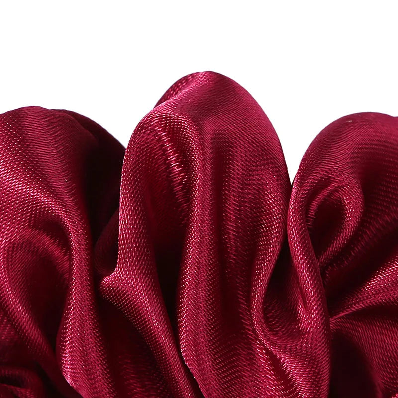 6 unids/lote, bandas para el pelo, lazos, cuerdas, soporte para cola de caballo para mujeres o niñas, accesorios, tocados de satén, Color sólido 100