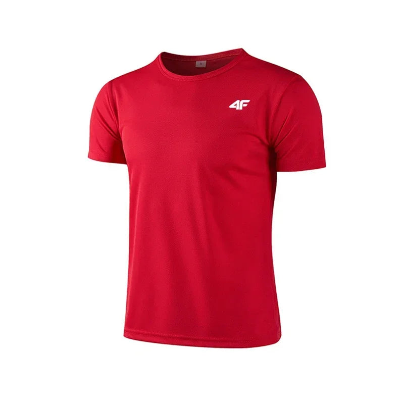 Camiseta de entrenamiento de ejercicio de verano para hombre, camiseta de manga corta transpirable de secado rápido de alta calidad, camisetas de baloncesto para gimnasio y maratón