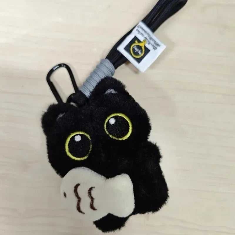 Accesorios para Llaveros de Coche, Adorable Peluche de Gato Negro, Juguete de Peluche, Colgante para Bolso, Amuletos para Mujeres, Parejas, Regalo Kawaii