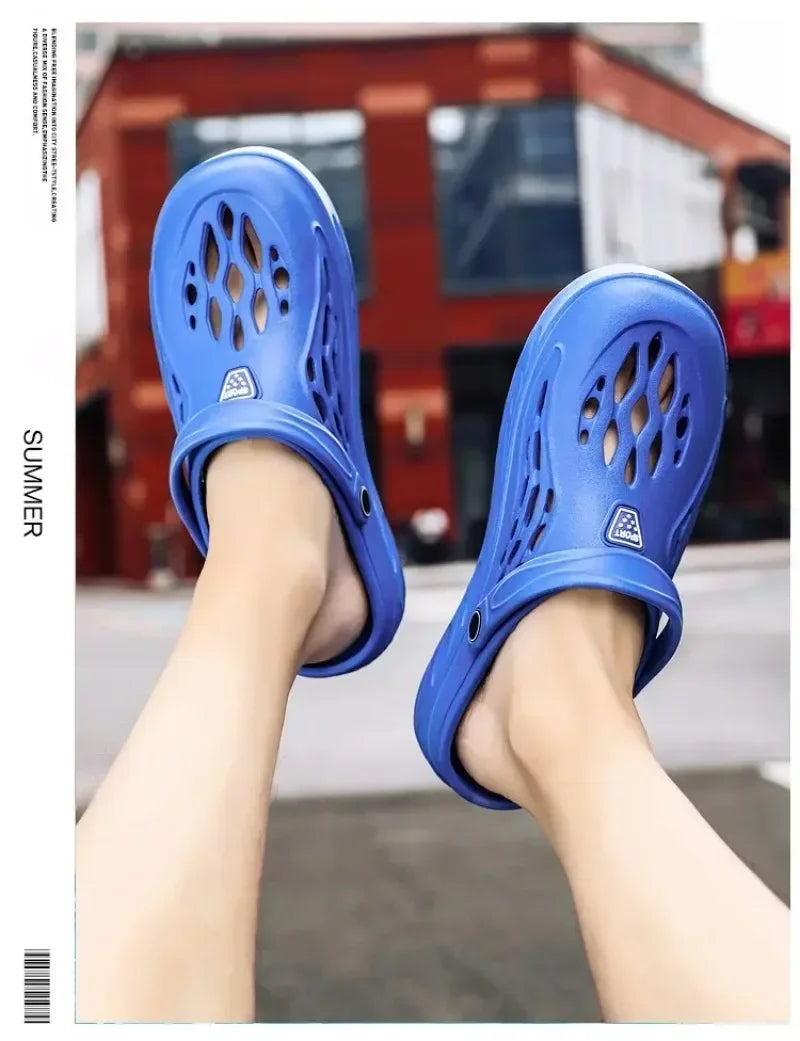 Sandalias al aire libre para hombres y mujeres Zuecos de verano Zapatillas EVA Tallas grandes 47 48 49 Zapatos de jardín para hombres Sandalias de playa Zuecos transpirables