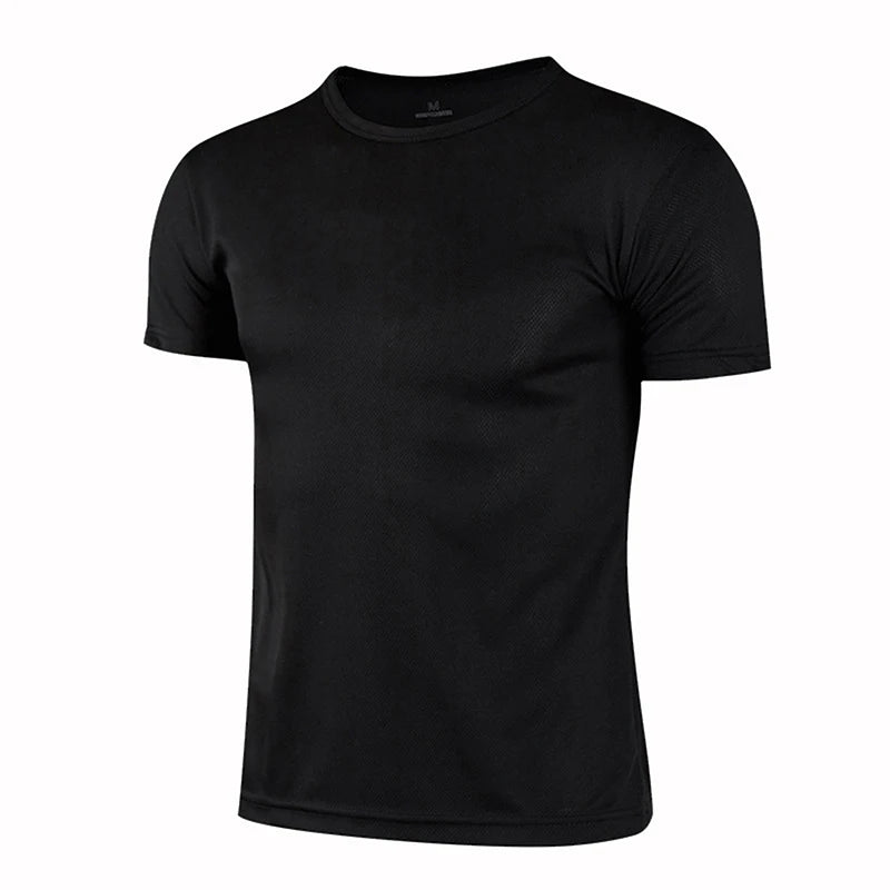 Camiseta deportiva de manga corta de secado rápido para hombre y mujer, camisetas de gimnasio, camiseta de Fitness, camiseta para correr, ropa deportiva transpirable para adolescentes